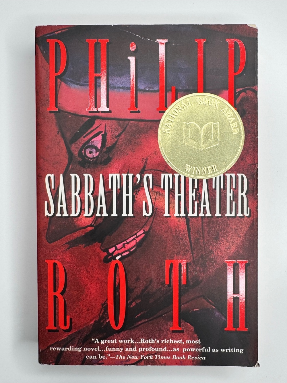 Sabbaths Theater Philip Roth Paperback National Book Award Winner